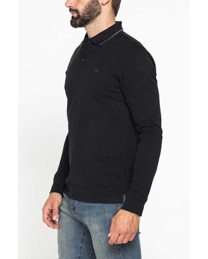 POLO A MANICA LUNGA IN JERSEY DI COTONE