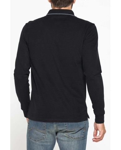 POLO A MANICA LUNGA IN JERSEY DI COTONE