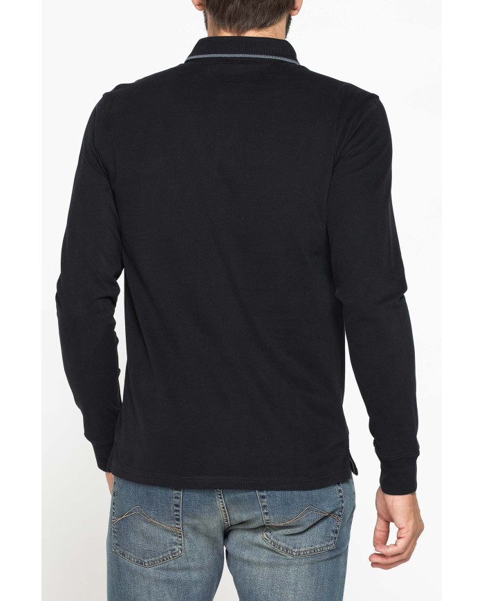 POLO A MANICA LUNGA IN JERSEY DI COTONE