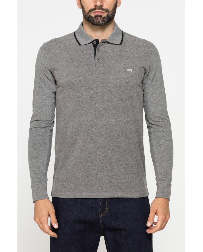 POLO A MANICA LUNGA IN JERSEY DI COTONE