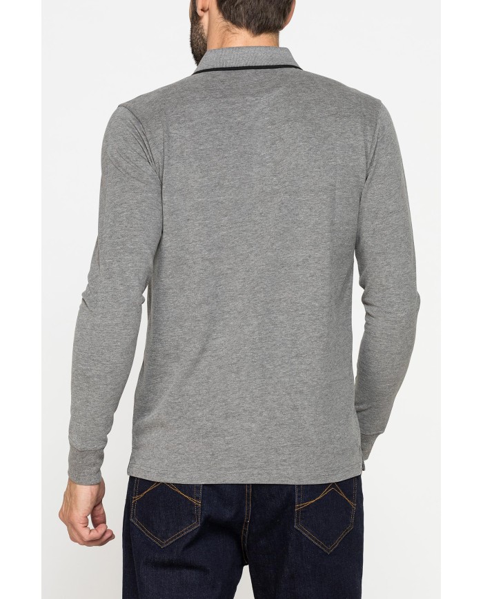 POLO A MANICA LUNGA IN JERSEY DI COTONE