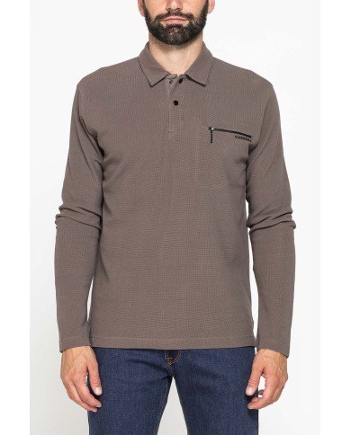 POLO MANICA LUNGA IN PIQUET WAFFLE