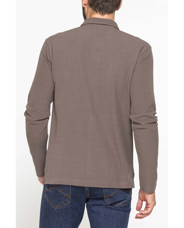 POLO MANICA LUNGA IN PIQUET WAFFLE