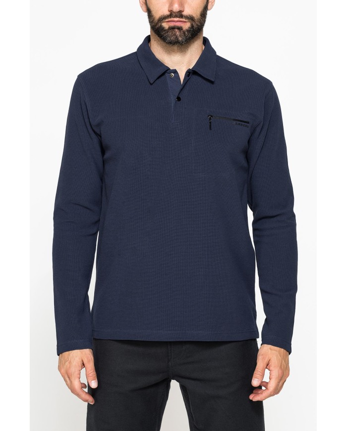 POLO MANICA LUNGA IN PIQUET WAFFLE