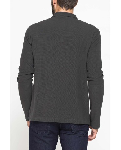 POLO MANICA LUNGA IN PIQUET WAFFLE