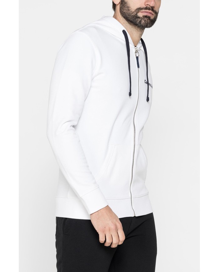 FELPA LEGGERA APERTA CON ZIP E CAPPUCCIO