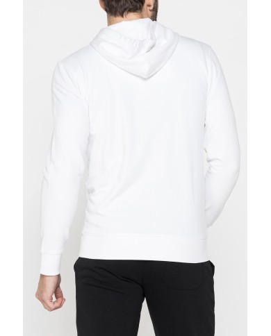 FELPA LEGGERA APERTA CON ZIP E CAPPUCCIO