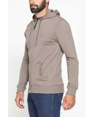 FELPA LEGGERA APERTA CON ZIP E CAPPUCCIO FELPA LEGGERA APERTA CON ZIP E CAPPUCCIO
