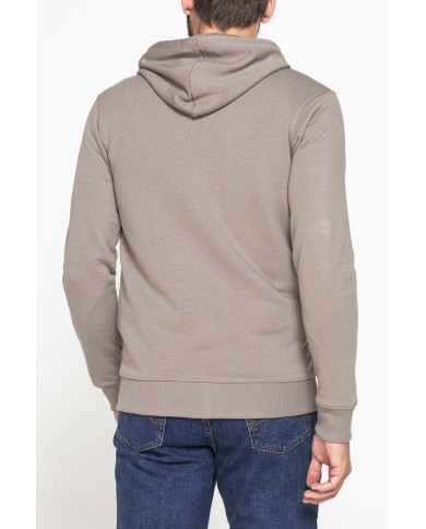 FELPA LEGGERA APERTA CON ZIP E CAPPUCCIO