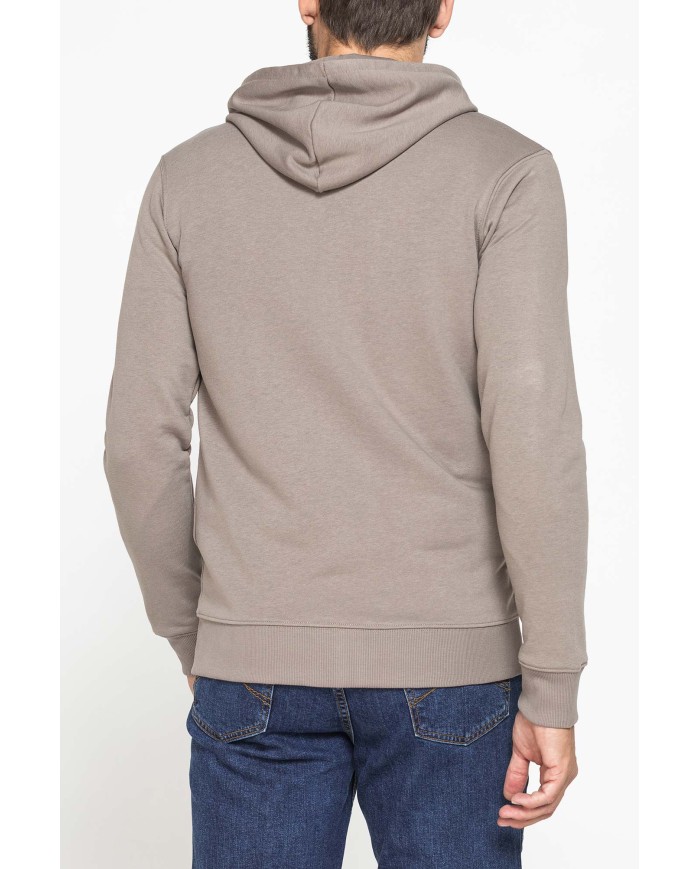 FELPA LEGGERA APERTA CON ZIP E CAPPUCCIO