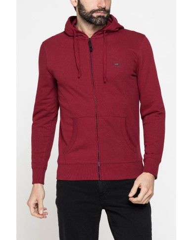 FELPA LEGGERA APERTA CON ZIP E CAPPUCCIO