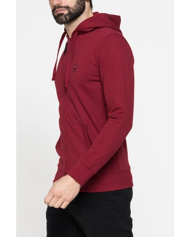 FELPA LEGGERA APERTA CON ZIP E CAPPUCCIO