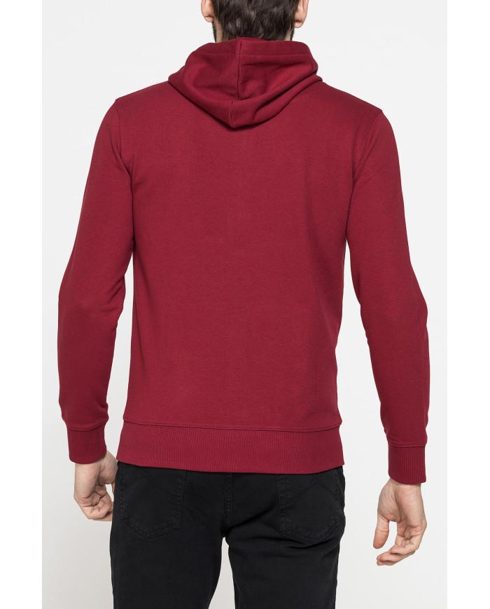 FELPA LEGGERA APERTA CON ZIP E CAPPUCCIO