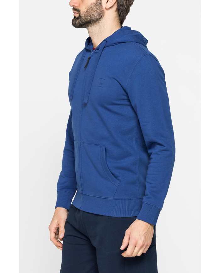 FELPA LEGGERA APERTA CON ZIP E CAPPUCCIO