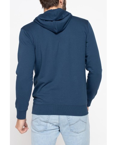 FELPA LEGGERA APERTA CON ZIP E CAPPUCCIO