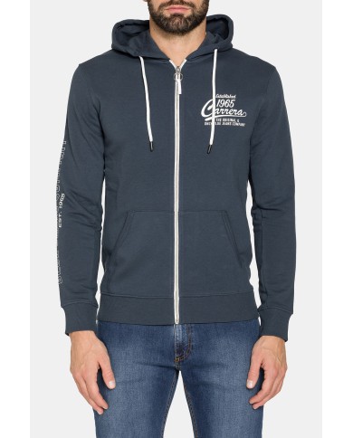 FELPA LEGGERA APERTA CON ZIP E CAPPUCCIO