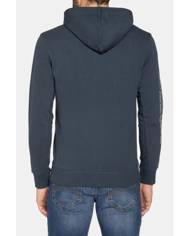 FELPA LEGGERA APERTA CON ZIP E CAPPUCCIO