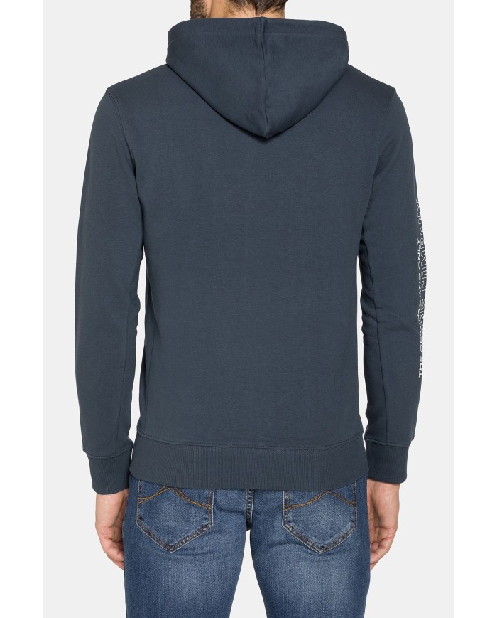 FELPA LEGGERA APERTA CON ZIP E CAPPUCCIO