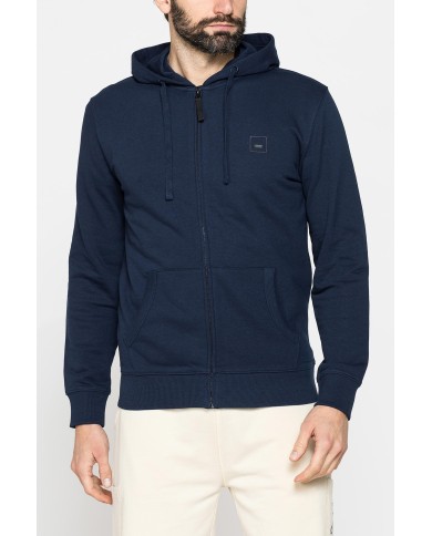 FELPA LEGGERA APERTA CON ZIP E CAPPUCCIO