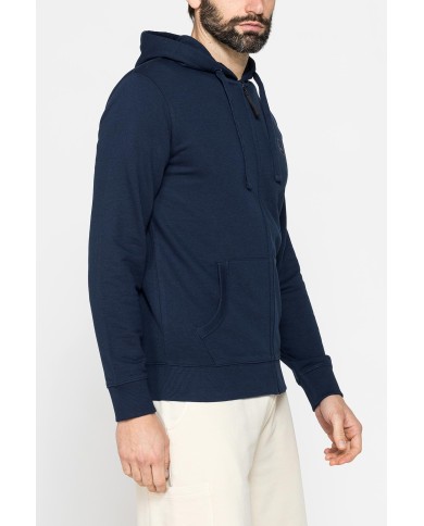 FELPA LEGGERA APERTA CON ZIP E CAPPUCCIO