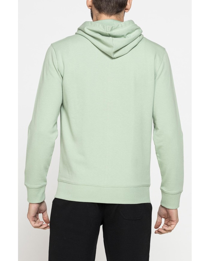 FELPA LEGGERA APERTA CON ZIP E CAPPUCCIO