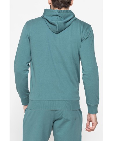 FELPA LEGGERA APERTA CON ZIP E CAPPUCCIO