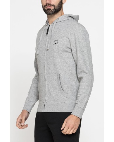 FELPA LEGGERA APERTA CON ZIP E CAPPUCCIO