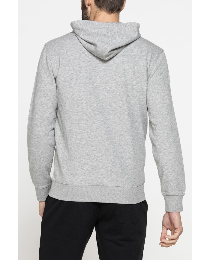 FELPA LEGGERA APERTA CON ZIP E CAPPUCCIO