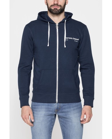 FELPA LEGGERA APERTA CON ZIP E CAPPUCCIO