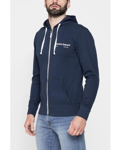 FELPA LEGGERA APERTA CON ZIP E CAPPUCCIO