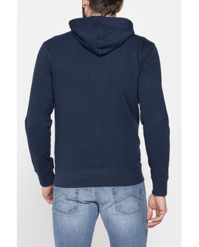 FELPA LEGGERA APERTA CON ZIP E CAPPUCCIO