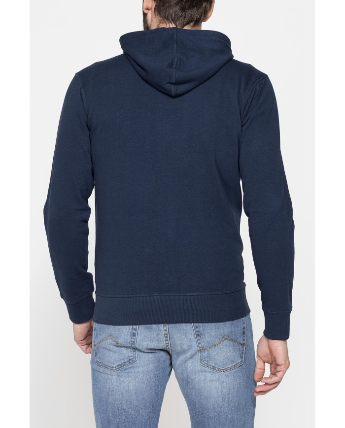 FELPA LEGGERA APERTA CON ZIP E CAPPUCCIO