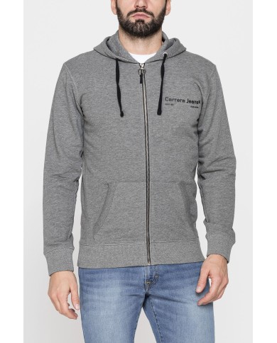 FELPA LEGGERA APERTA CON ZIP E CAPPUCCIO