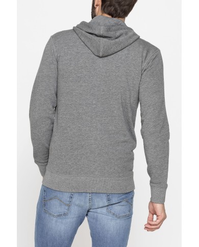 FELPA LEGGERA APERTA CON ZIP E CAPPUCCIO