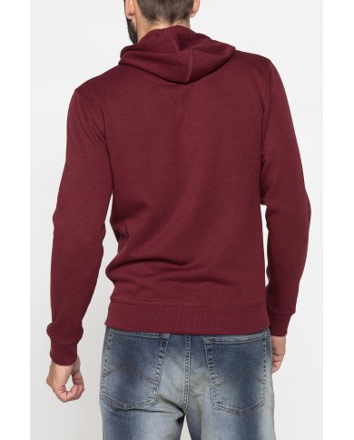 FELPA PESANTE GARZATA CON CAPPUCCIO E ZIP