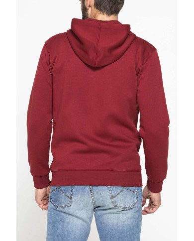 FELPA PESANTE GARZATA CON CAPPUCCIO E ZIP