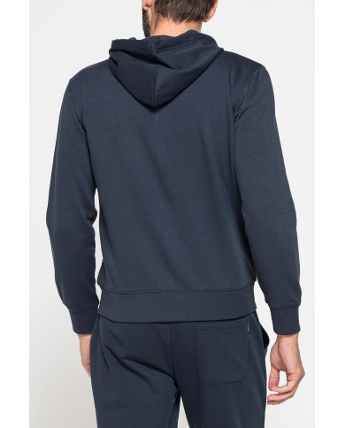 FELPA PESANTE GARZATA CON CAPPUCCIO E ZIP