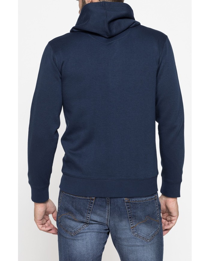 FELPA PESANTE GARZATA CON CAPPUCCIO E ZIP