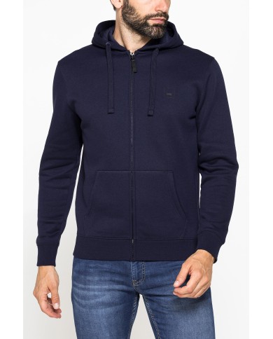 FELPA PESANTE GARZATA CON CAPPUCCIO E ZIP