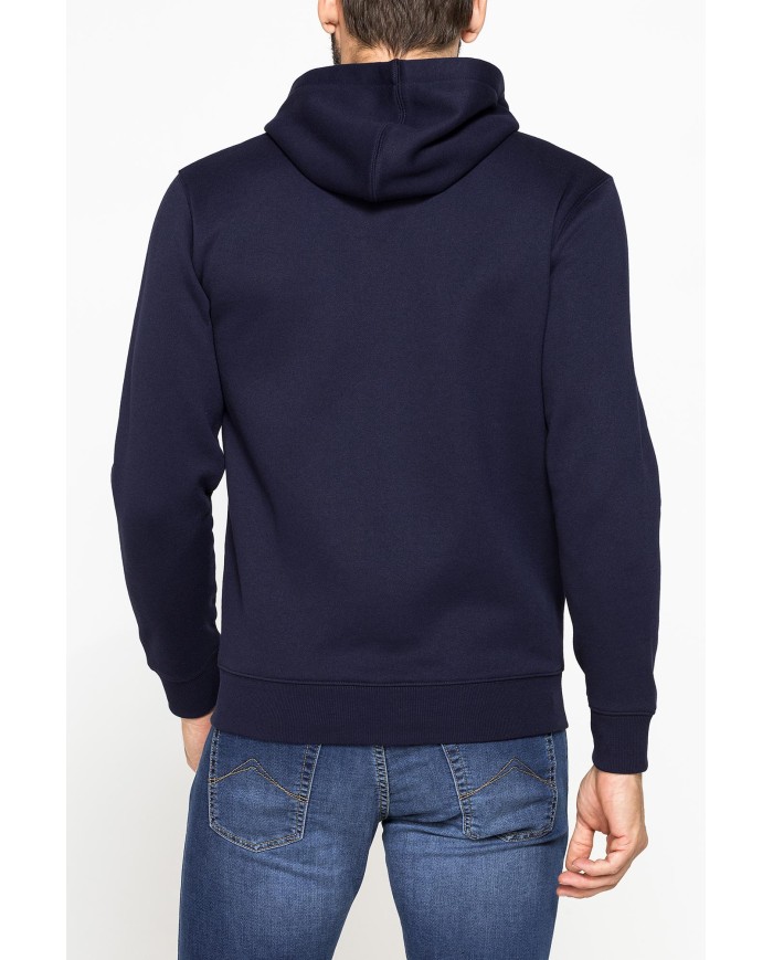 FELPA PESANTE GARZATA CON CAPPUCCIO E ZIP