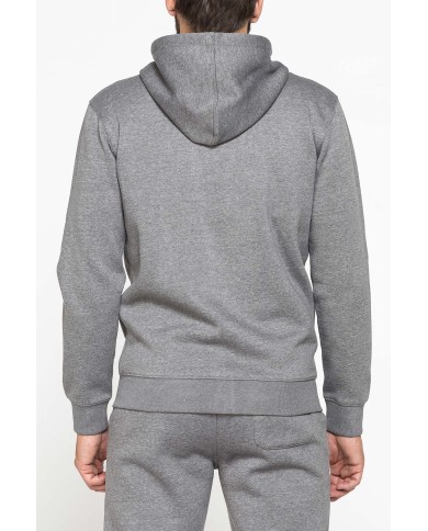 FELPA PESANTE GARZATA CON CAPPUCCIO E ZIP