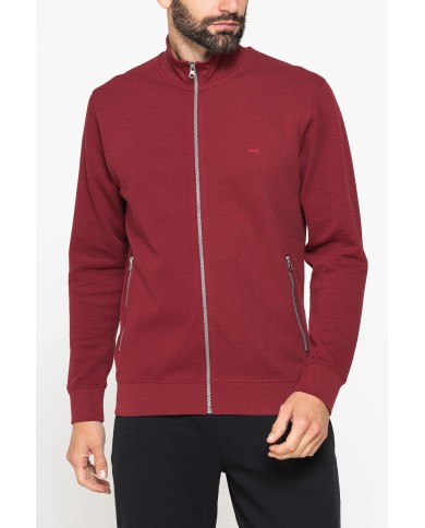 FELPA CASUAL FULL ZIP IN PIQUET CON TASCHE