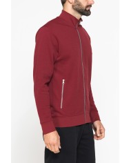FELPA CASUAL FULL ZIP IN PIQUET CON TASCHE