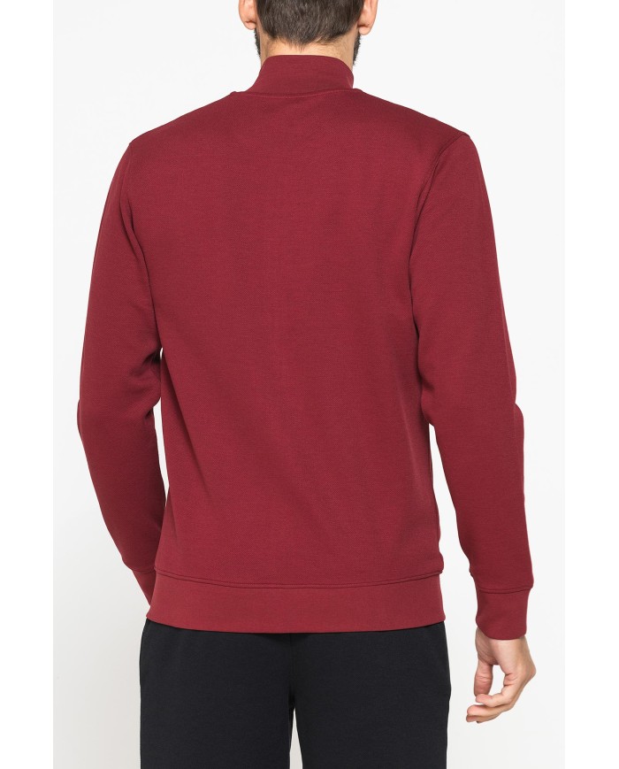 FELPA CASUAL FULL ZIP IN PIQUET CON TASCHE