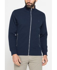 FELPA CASUAL FULL ZIP IN PIQUET CON TASCHE