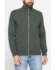 FELPA CASUAL FULL ZIP IN PIQUET CON TASCHE