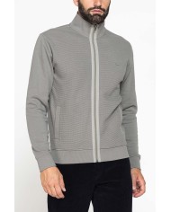 FELPA FULL ZIP DA UOMO IN TESSUTO LAVORATO