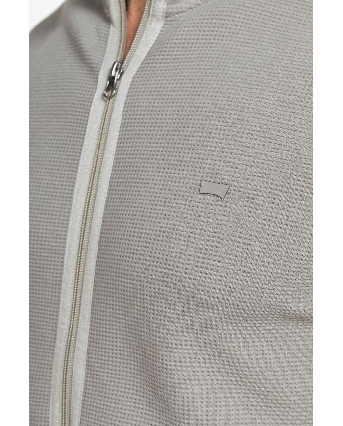 FELPA FULL ZIP DA UOMO IN TESSUTO LAVORATO