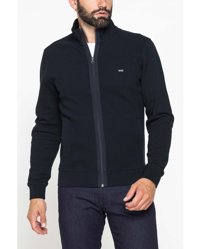 FELPA FULL ZIP DA UOMO IN TESSUTO LAVORATO