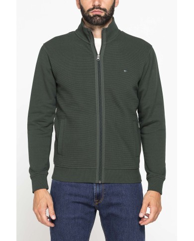 FELPA FULL ZIP DA UOMO IN TESSUTO LAVORATO